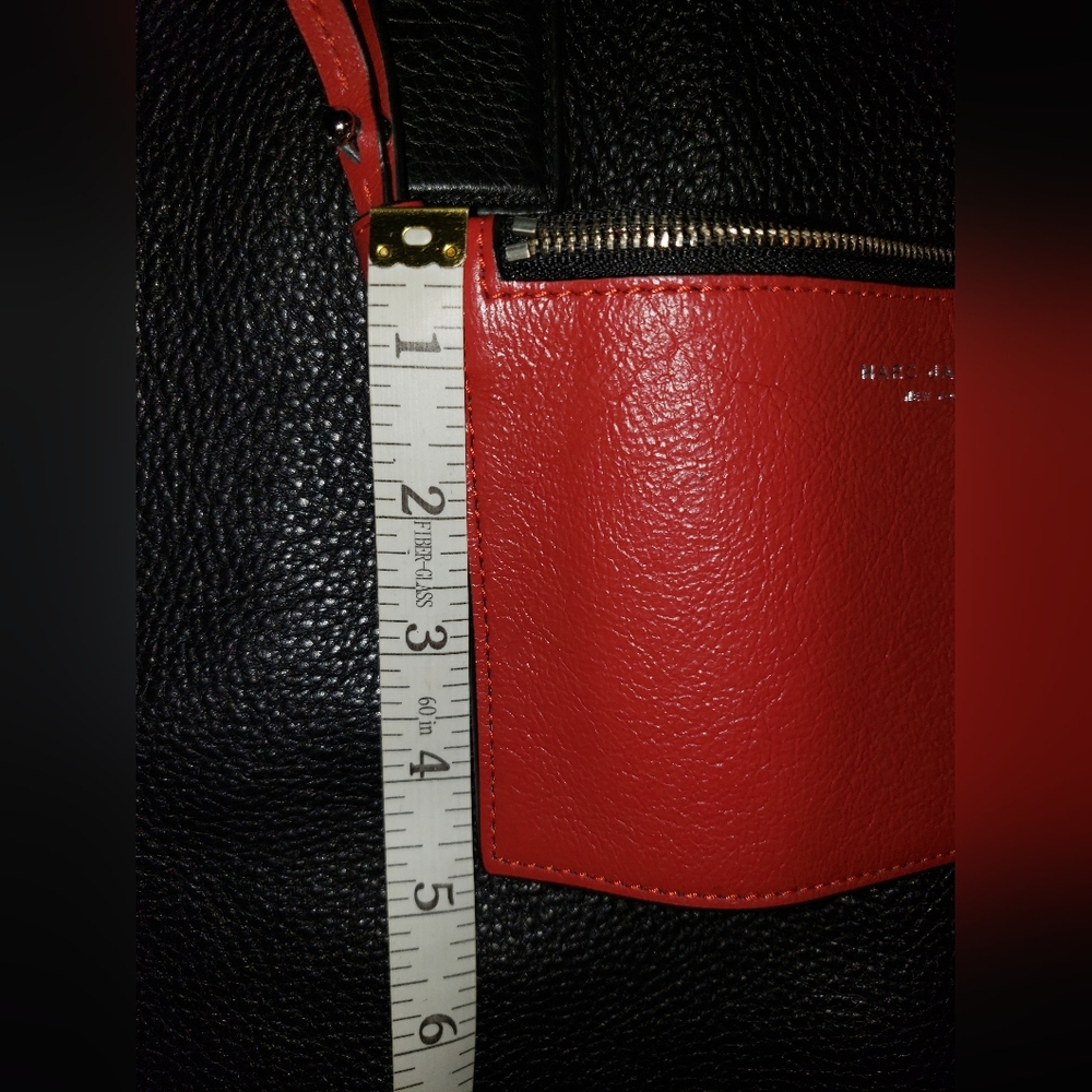 Marc Jacobs soft black lambskin leather tote w pouch lipstick red lining Tote L - Picture 7 of 13